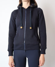 Indlæs billede til gallerivisning Alivia guld logo tape hoody - navy