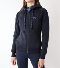 Indlæs billede til gallerivisning Monroe Viv Logotape hoody full zipper navy
