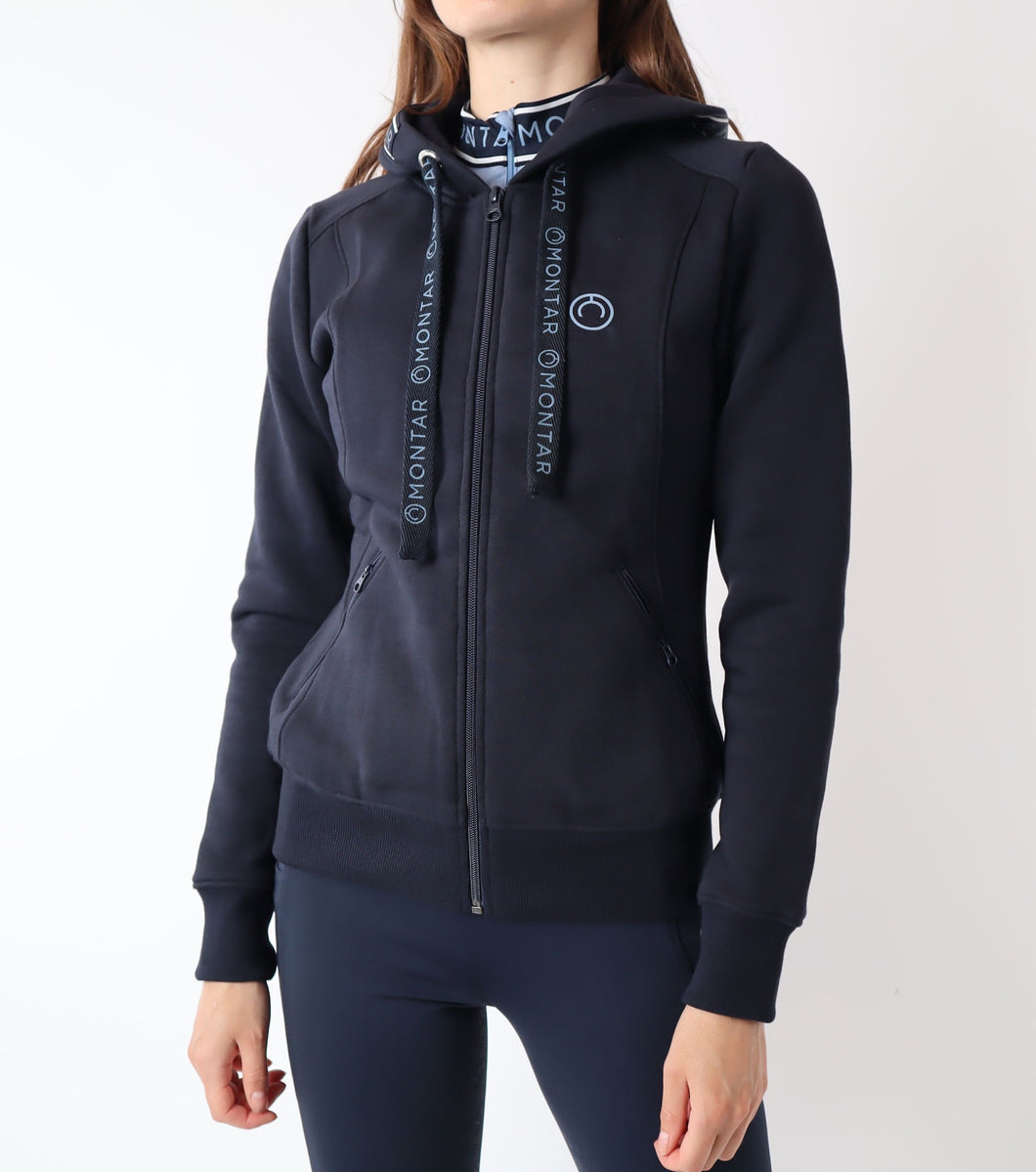 Monroe Viv Logotape hoody full zipper navy