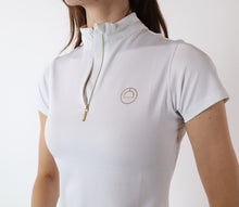 Indlæs billede til gallerivisning Junior Everly Mon-Tech polo med krystaller Gold Edition - hvid
