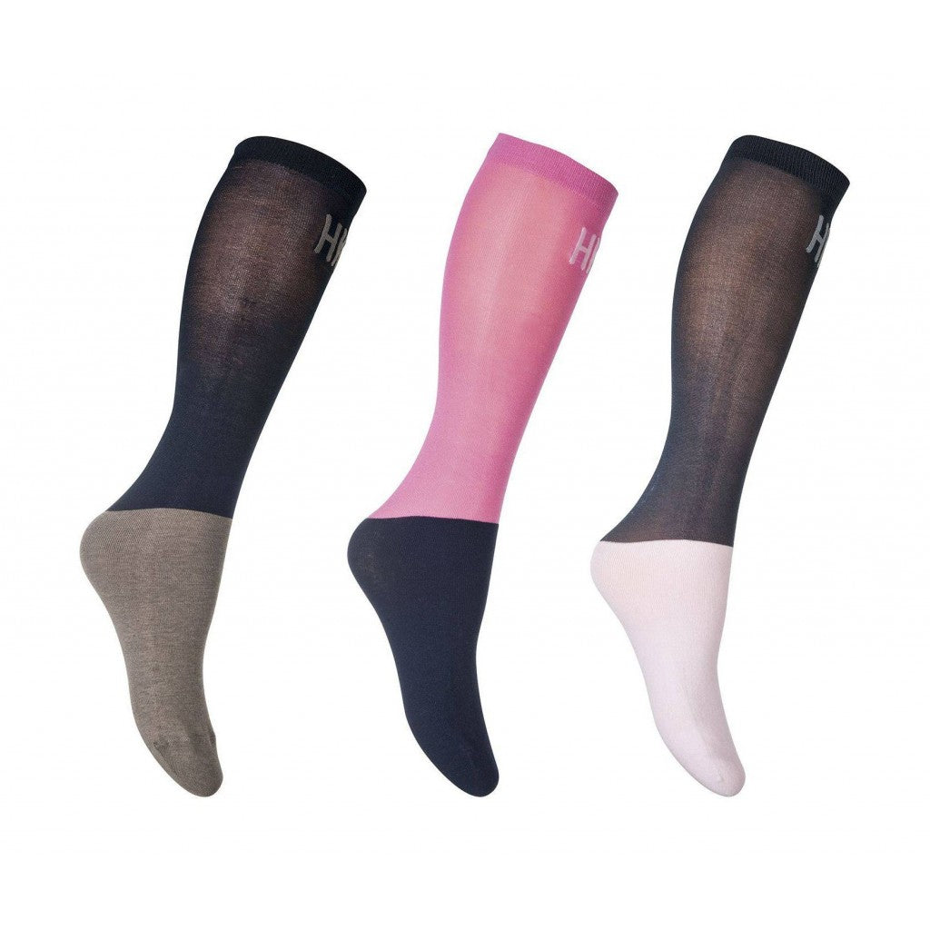 HKM Strømper -MICROCOTTON COLOUR- set m.3